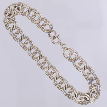 Armband Bismarck 18,5cm lång & 8mm bred, Heko, 830/1000 silver Vikt: 14,3 g