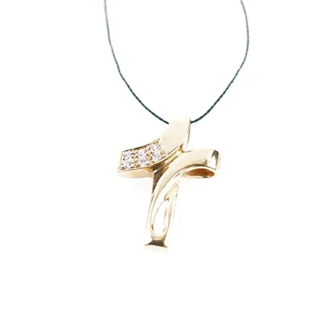 Hänge m vita stenar, 25mm x 15mm, 18k Vikt: 3,3 g