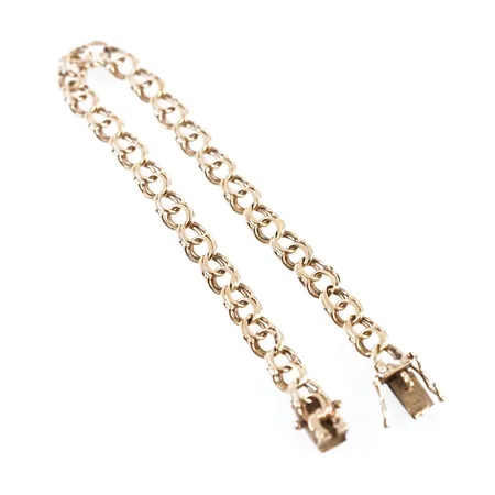 Armband, bismarck, 19cm, bredd 6mm, 18k Vikt: 10,5 g