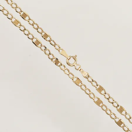 Kedja, längd 52,5cm, bredd 3,3mm, 14K  Vikt: 3,4 g