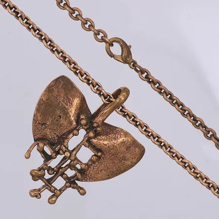 Collier av Christer Tonnby 81 cm lång, hängdel 45mm, brons