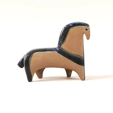 Figurin, Lisa Larsson, "Lilla zoo", Gustavsberg, stengods, höjd 10cm, smärre slitage. 