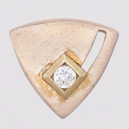 Hänge med vit sten 15mm, 925/1000 silver Vikt: 2,3 g