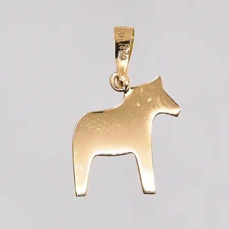 Hänge dalahäst, längd 18mm, 18K Vikt: 0,4 g