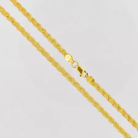 Collie flätad 41cm, bredd 3,5mm, 21K Vikt: 7,7 g