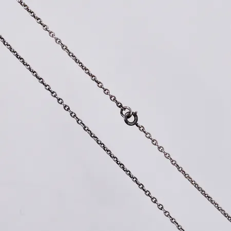 Kedja Ankarlänk längd: ca 61cm bredd: ca 2mm 830/1000 silver  Vikt: 6,7 g