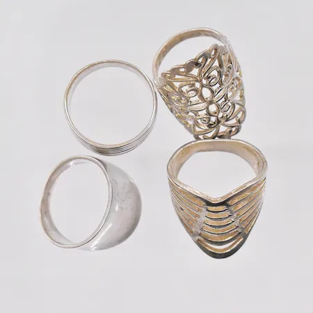 Diverse silverringar 925/1000  Vikt: 25,9 g