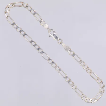 Armband Figaro 21,3cm långt 4mm brett, 925/1000 silver Vikt: 5,1 g