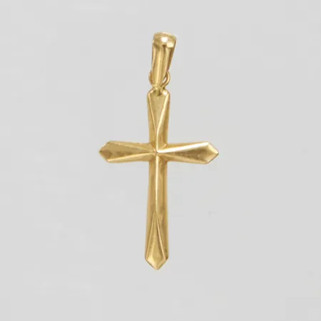 Hänge Kors längd inkl ögla 2,5cm, bredd 13mm, 18K Vikt: 0,4 g