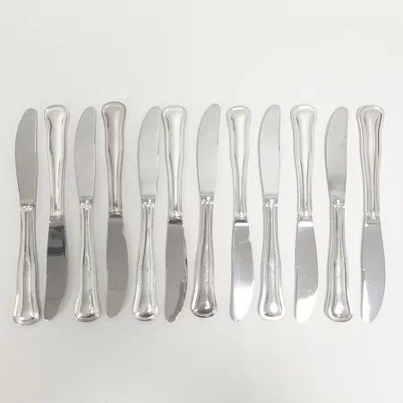 Tolv matskedar modell Gammal Dansk längd ca 20cm, COHR, blad i rostfritt stål, silver 830/1000, bruttovikt 832,0g Vikt: 832 g
