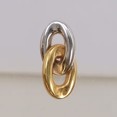 Ett örhänge, längd 15mm, rödguld/vitguld 18K Vikt: 0,4 g