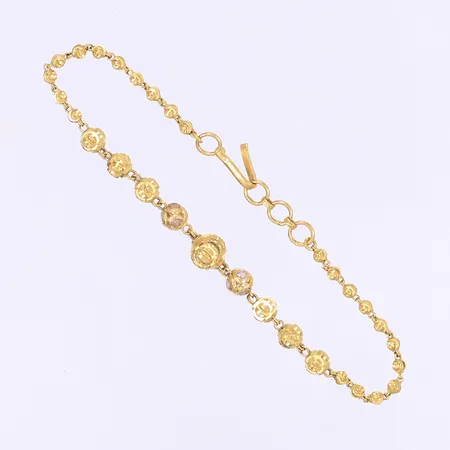 Armband längd 18,5cm bredd 2-6mm 22K Vikt: 6,3 g