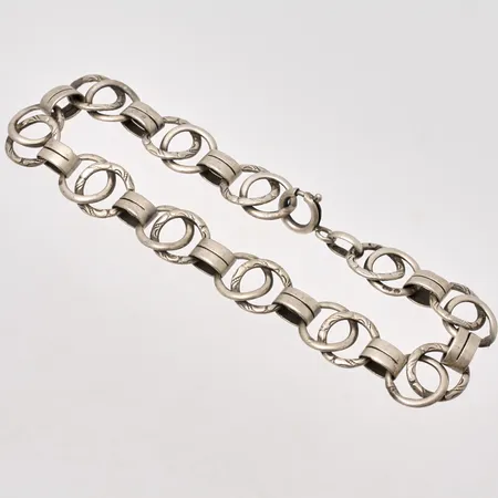Armband 18,5cm bredd 10mm, silver 830/1000, 10,1g.