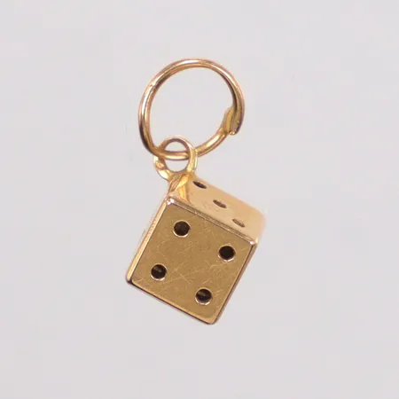 Hänge tärning längd 1,7cm bredd 6,1mm 18K Vikt: 0,6 g