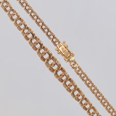 Collier doserad Bismarck längd 43cm, bredd 3,9-6,9mm, 18K Vikt: 15,1 g