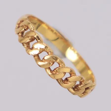 Ring Pansar stl:16¼, bredd 3,7mm, 18K Vikt: 1,8 g