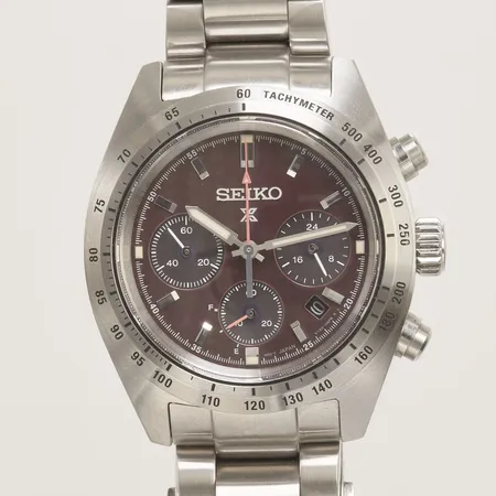 Armbandsur Seiko Prospex Speedtimer Solar Limited Edition, kronograf, stål, referensnr: V192-0AM0, datum, stållänk, viklås, mindre repor på låset, extra gummiband, extra länkbitar, box