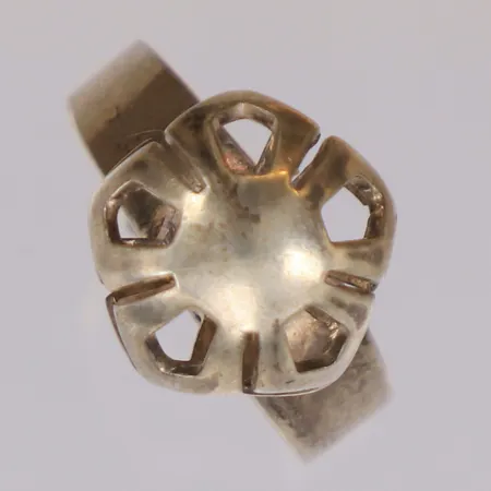 Ring, reglerbar storlek, bredd 12,6mm, Hedbergs, Dalsjöfors, år 1975, 925/1000 silver Vikt: 4,3 g
