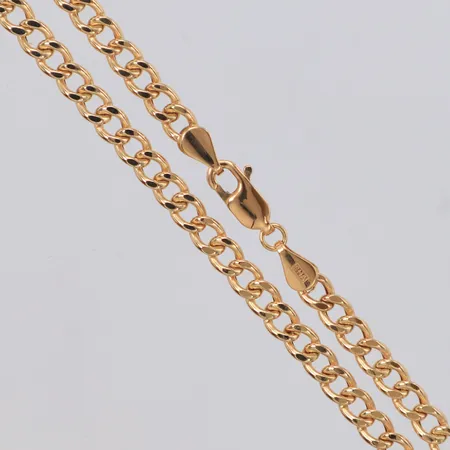 Kedja Pansar längd 47,5cm, bredd 3,8mm, ihålig, GHA, 18K Vikt: 7,6 g