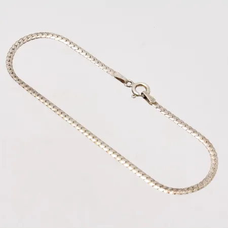 Armband 18,5cm pressad pansar, 2,2mm, silver 925/1000, 2,04g.