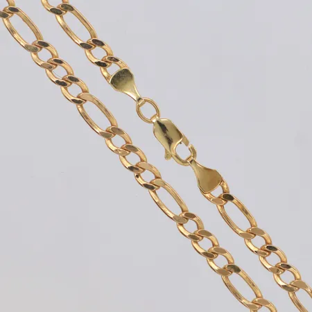 Kedja Figaro längd 56cm, bredd 4mm, ihålig, 14K Vikt: 7,3 g