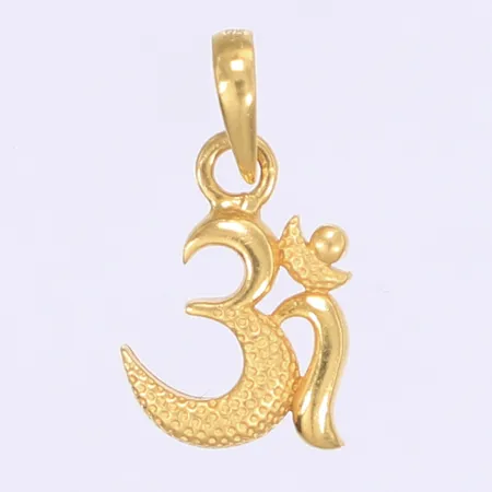 Hänge Aum längd 22mm bredd 11mm 22K Vikt: 2 g