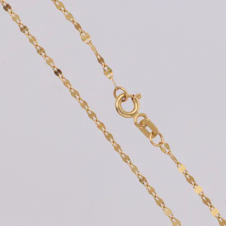 Kedja längd 55cm, bredd 1mm, 14K Vikt: 1,3 g