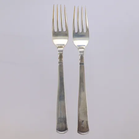 2 Gafflar, längd 14cm, modell Rosenholm, GAB, 830/1000 silver. Vikt: 39,9 g