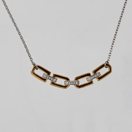 Collier Ti Sento längd ca 38-48cm bredd ca 1-6mm med förgyllda delar 925/1000 silver Vikt: 5,6 g