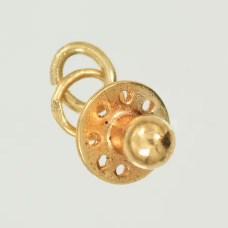 Hänge napp, 10x5mm inklusive hängöglan, en ögla ej i guld, 18K Vikt: 1,1 g