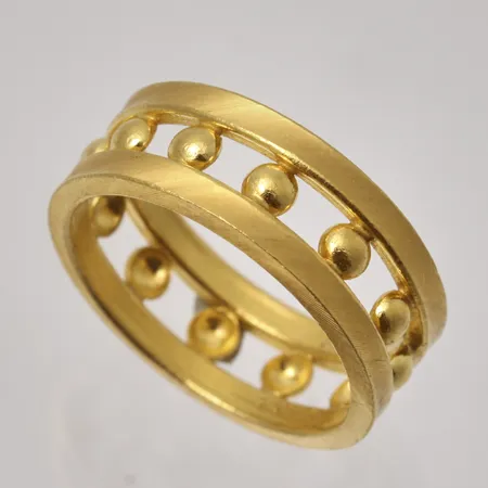 Ring stl16½, bredd 7mm, 23K, 0,25 bath (1 salung) 3,8g.