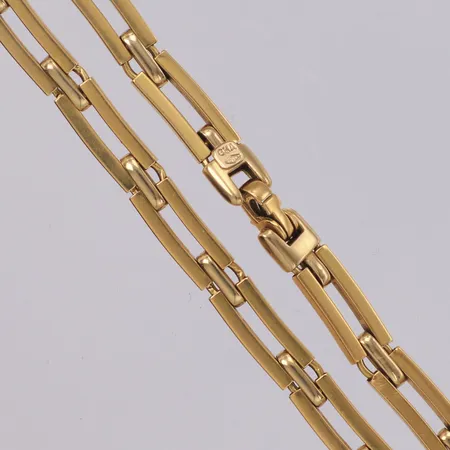 Collier längd 46cm, bredd 5,8mm, GHA, 18K Vikt: 17,2 g