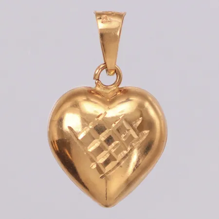 Hänge hjärta, längd 25mm, bredd 15,4mm, 18K Vikt: 2,2 g