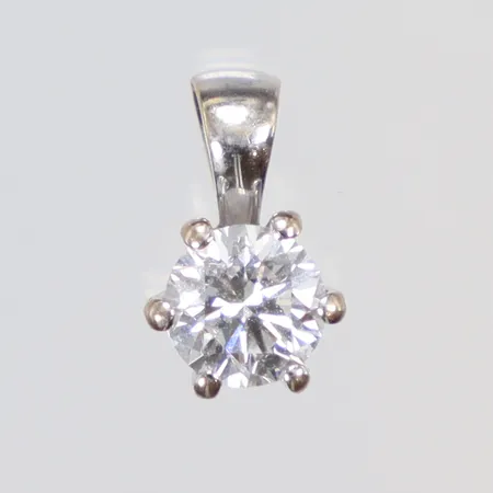 Hänge i vitguld med diamant 1xca0,40ct enligt gravyr (kvalitet ca Si/W) 5x9mm 18K Vikt: 0,5 g