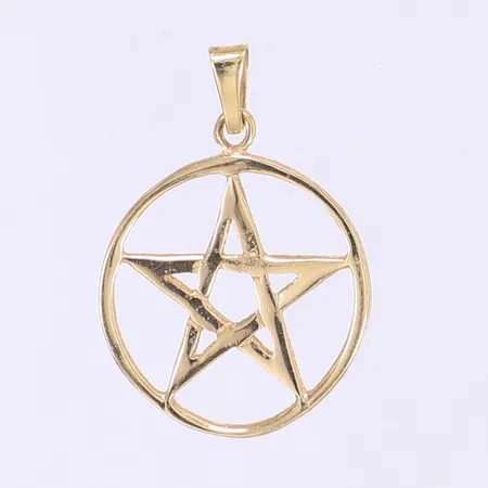 Hänge pentagram Ø20mm 18K Vikt: 2 g