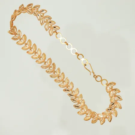Armband med löv, 18-20,5cm bredd 8,4mm 21K Vikt: 8 g