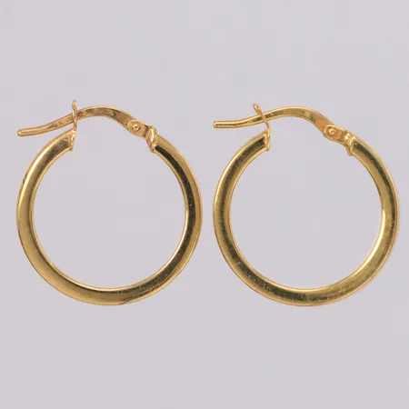 Örhängen creoler Ø19,5mm, bredd 2mm, GHA, 18K Vikt: 1,6 g