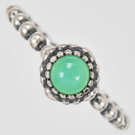 Ring Pandora med sten stl: 17 bredd ca 1-8mm 925/1000 silver Vikt: 3,2 g