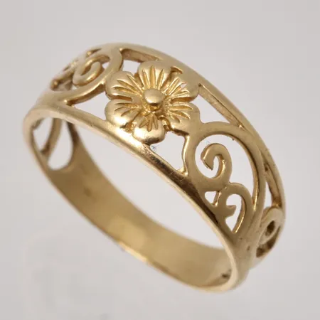 Ring stl:16½ bredd 3-7,6 18K guld, 2,67g.
