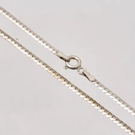 Kedja 43cm pressad pansar, 2,2mm, silver 925/1000, 4,63g.