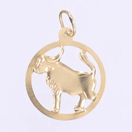 Hänge stjärntecknet oxen längd inkl ögla 23mm bredd 16mm 14K Vikt: 0,3 g