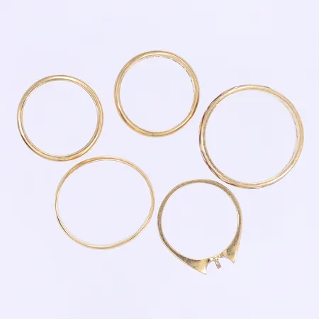 Parti ringar defekt/gravyr 18K Vikt: 21,4 g