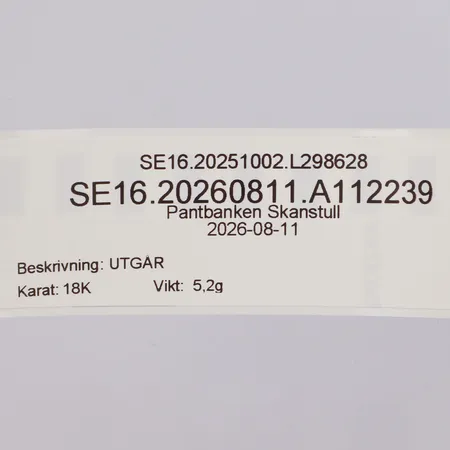 UTGÅR Vikt: 5,2 g
