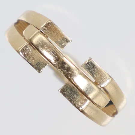 Ring stl:17 bredd 3-6mm 14K Vikt: 2,2 g