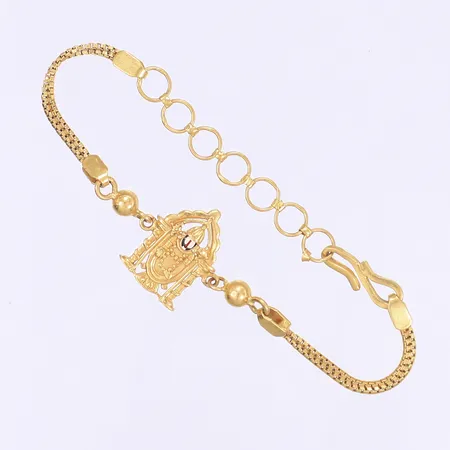 Armband längd 15cm bredd 2-15mm 22K Vikt: 4,3 g