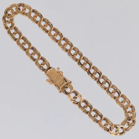 Armband Bismarck längd 17,5cm, bredd 5,7mm, 18K Vikt: 10,9 g