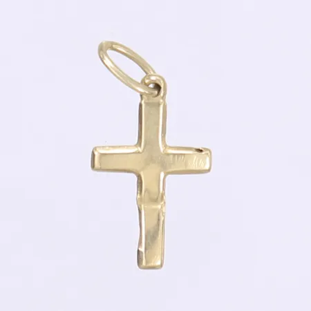 Hänge kors längd 20mm buckligt 14K Vikt: 0,2 g