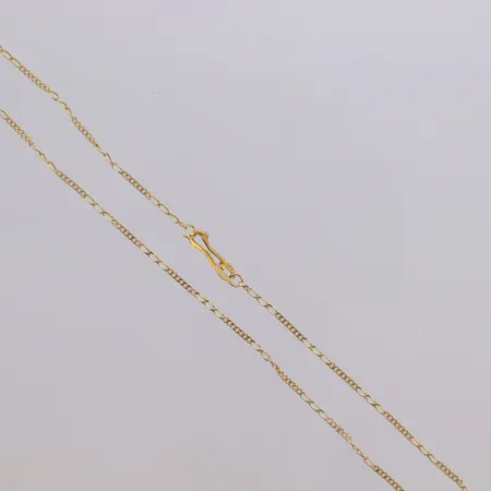 Kedja, Figaro, längd 53cm, bredd 1,4mm, karbinhake, 14K Vikt: 2,4 g