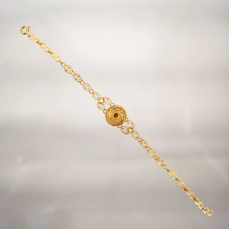 Armband 18,5cm bredd 4,1-15mm 21k  Vikt: 5,2 g