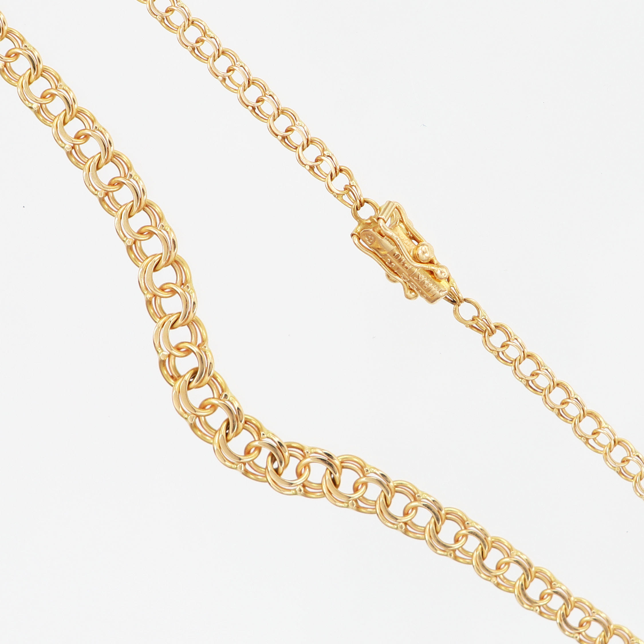 Collier Bismarck 42cm doserad bredd: 3-5,5mm, 18K Vikt: 8,9 g
